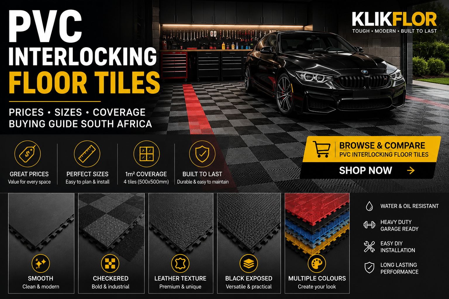 PVC Interlocking Floor Tiles: Prices, Sizes, Coverage & Buying Guide South Africa